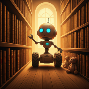 Roboter in der Bibliothek